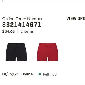 ♥️ 4 NWOT - 2 black soot 2 cranberry red cotton jersey sleep shorts L